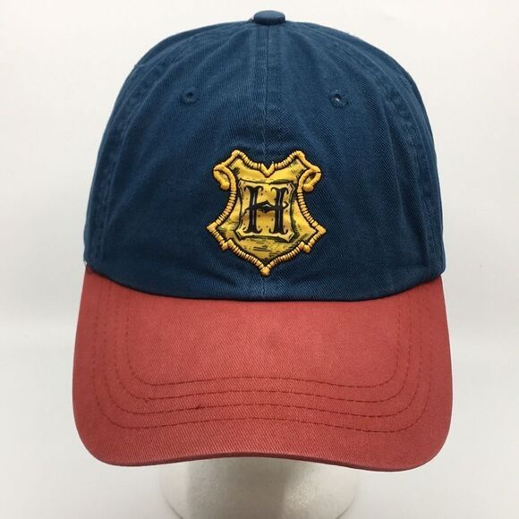 Harry Potter Set HOGWARTS Hat Gold Crest Logo Adjustable Baseball Cap SnapBack - Picture 1 of 15